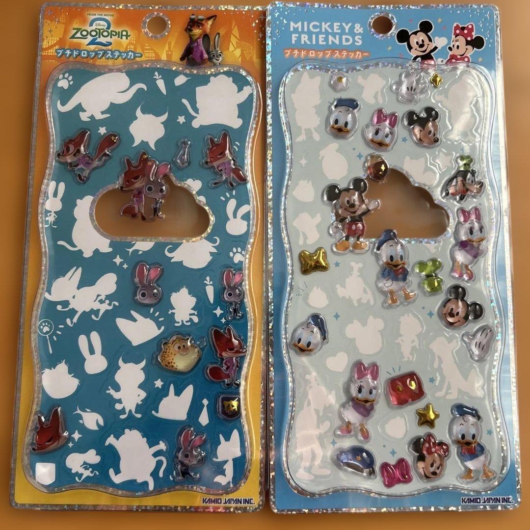 プチドロップステッカー ディズニー2種まとめ売り - メルカリ