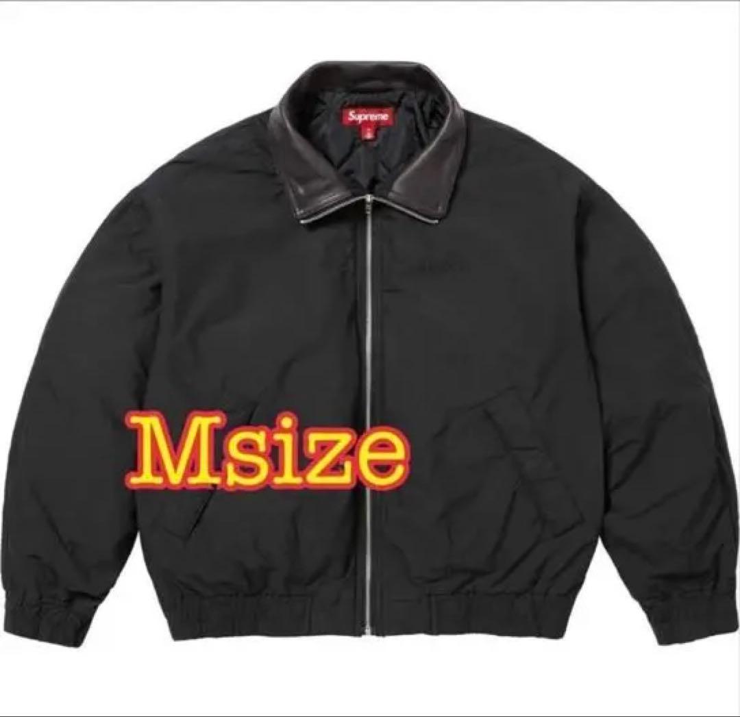 Supreme Leather Collar Utility Jacket M黒