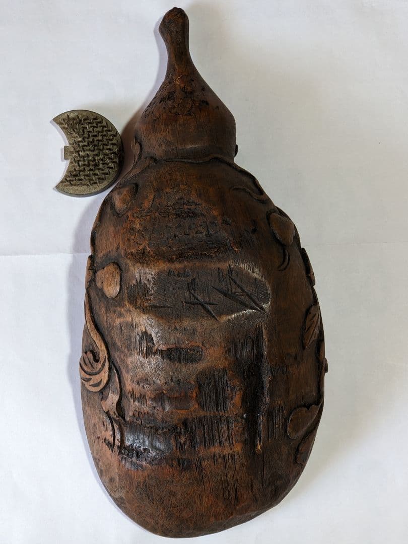 ♢中国古玩 花生 花器 竹根 竹製 清時代 茶葉用道具 古美術品 置物飾り