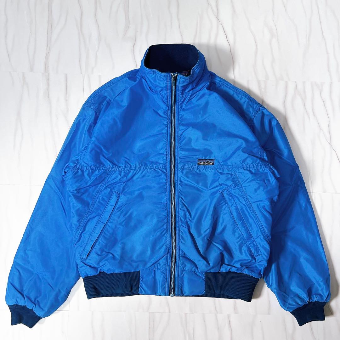 80s USA製》パタゴニア シェルドシンチラジャケット 青 S 三角タグ
