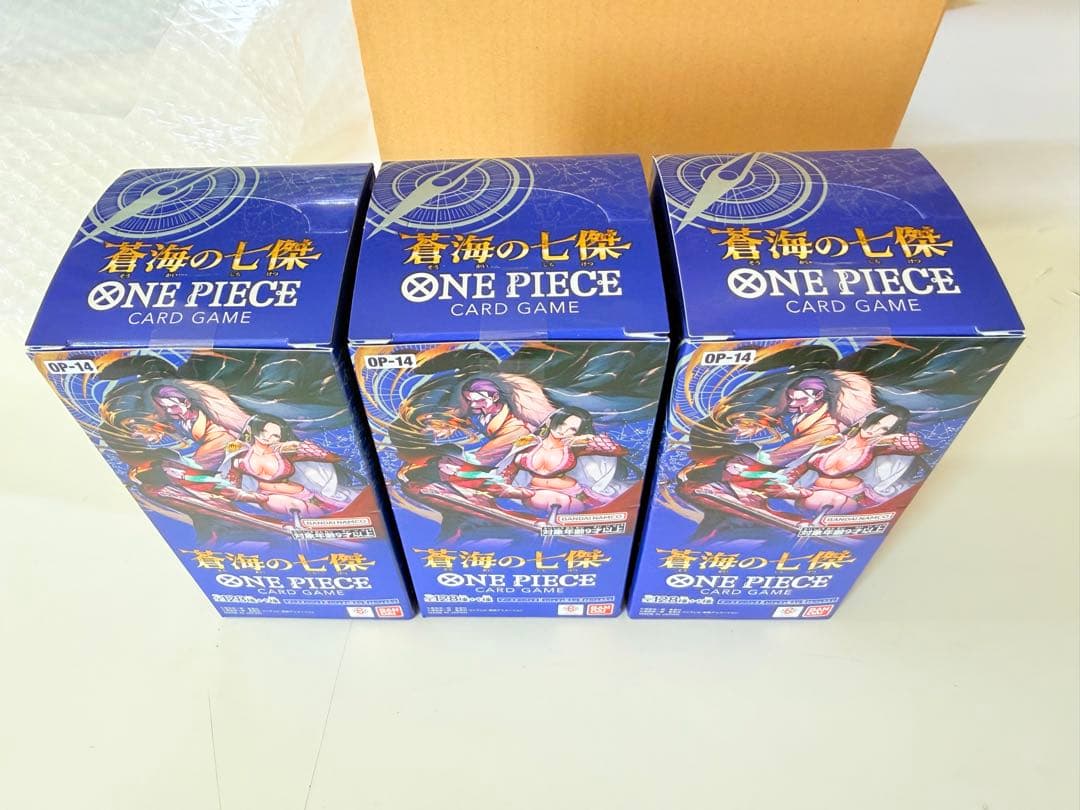 ONE PIECE カードゲームOP-14蒼海の七傑 未開封テープ付き 3BOX - メルカリ