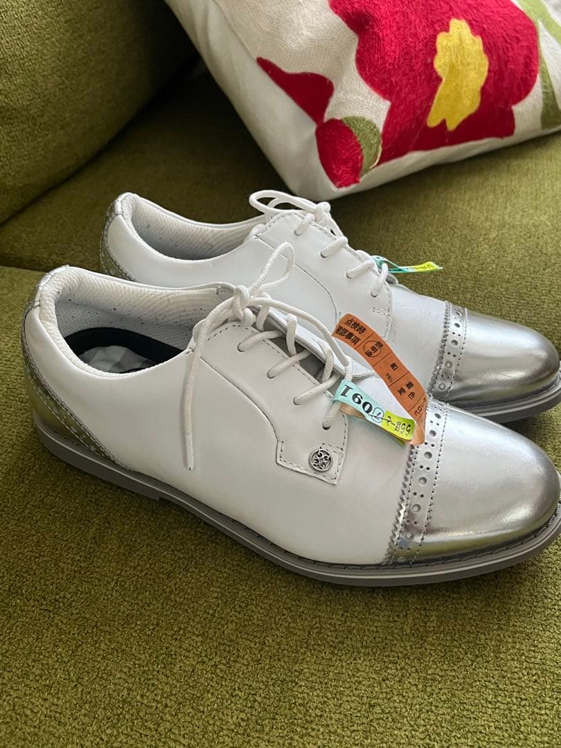 hana様専用】ゴルフシューズ ホワイト/シルバー【ジーフォア】