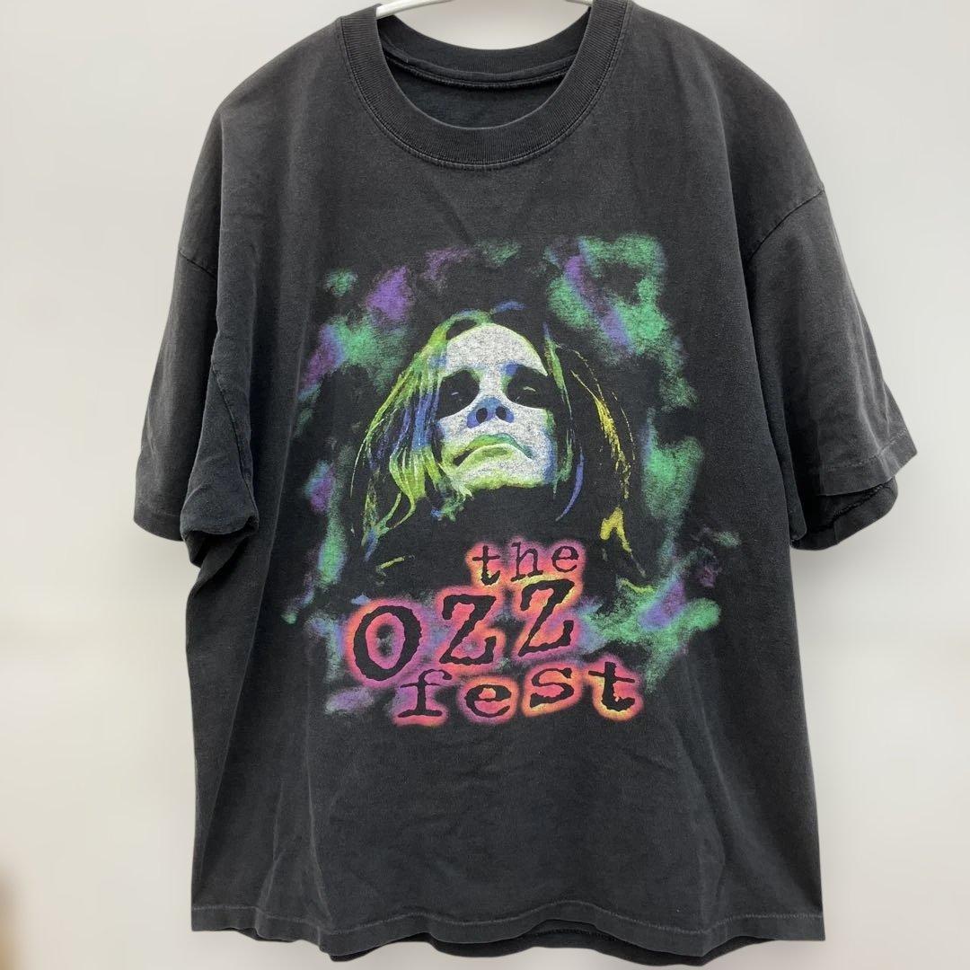 90s OZZ fest オジーオズボーン Tシャツ ブラック 古着Tシャツ】音楽 2003 Ozzy Osbourne OzzFest 