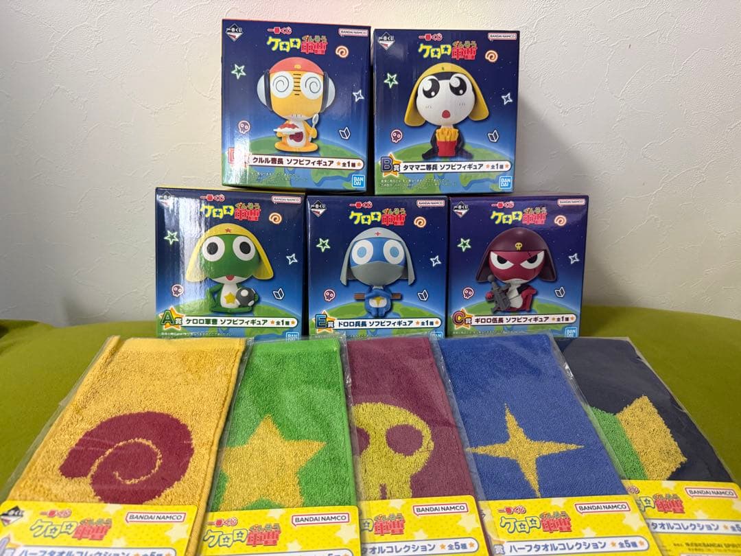 ケロロ軍曹一番くじ　フィギュアA〜E賞　+おまけ(タオル)