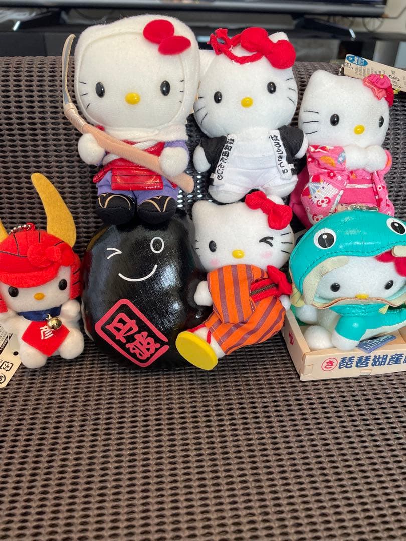 滋賀・和歌山・京都・大阪限定 ご当地 ハローキティ ぬいぐるみ 6体セット