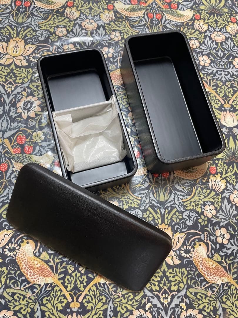 赤木明登作家作品 漆塗りの重箱と汁椀 墨色（黒） 箱付き