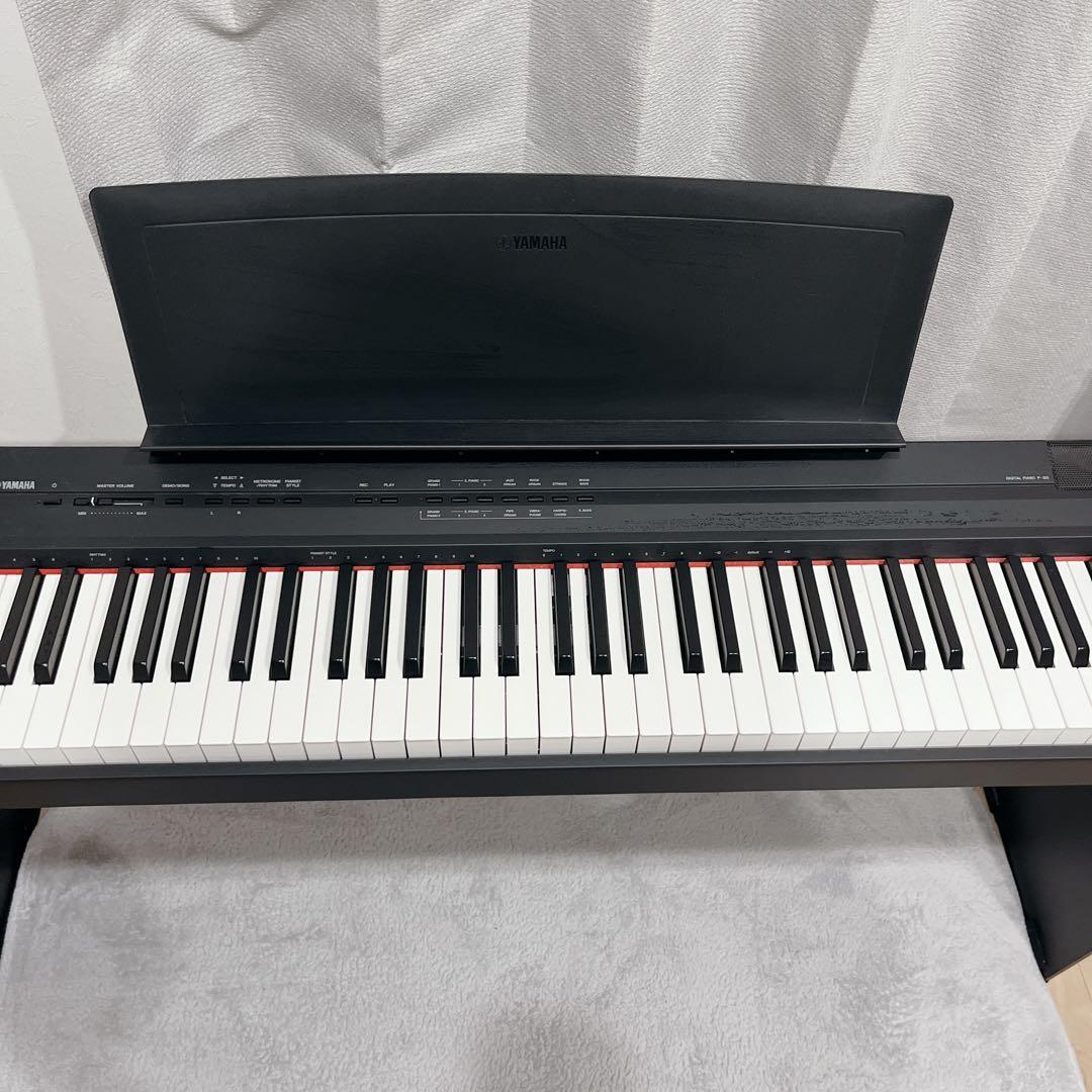 美品】YAMAHA 電子ピアノ P-105 譜面台 スタンド フットペダル付き