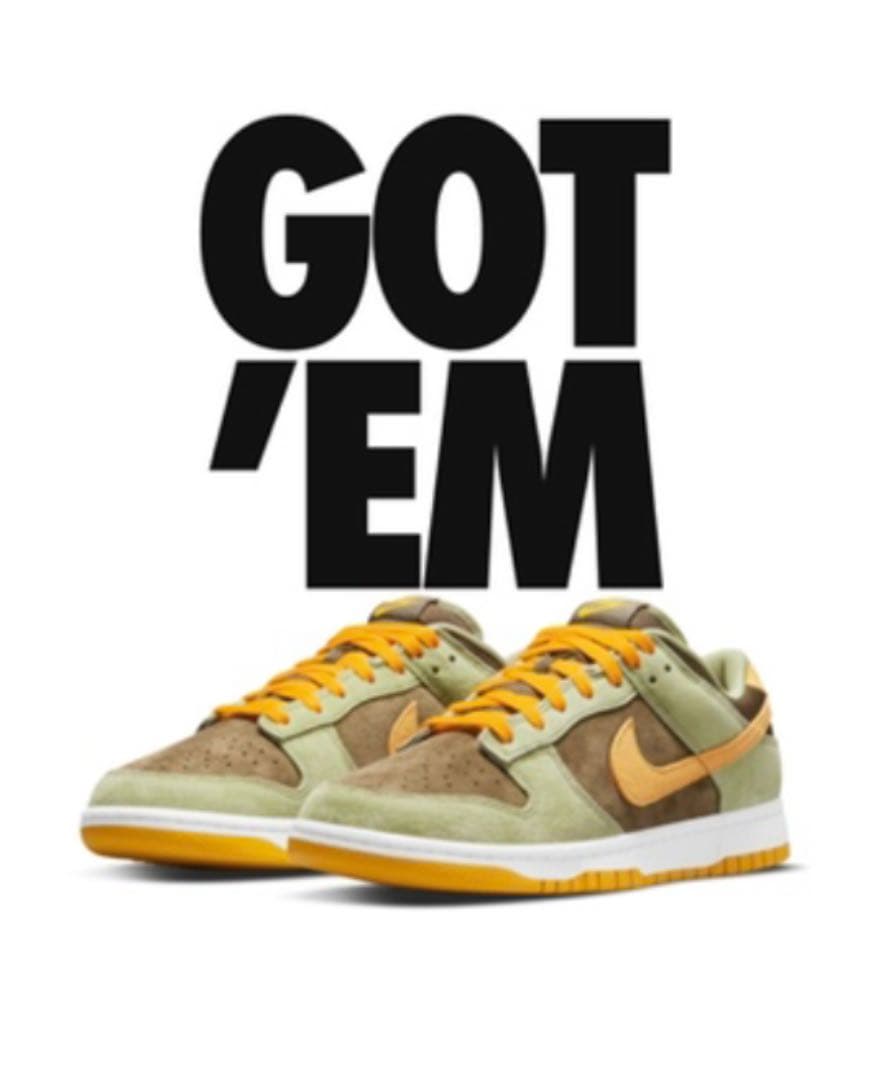靴 NIKE dank low Dusty Olive