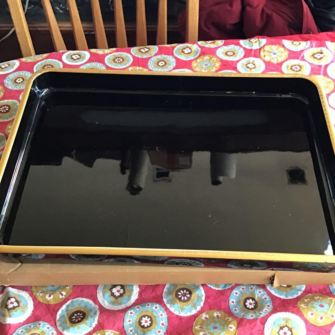 茶道具 漆器 大型角お盆 新品 未使用品 箱付き 検索 輪島塗 木製