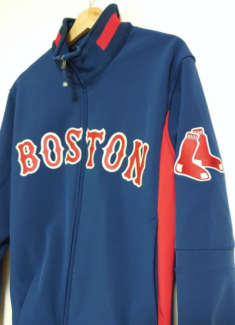 人気】マジェスティック MLB レッドソックス チームジャケット ネイビー