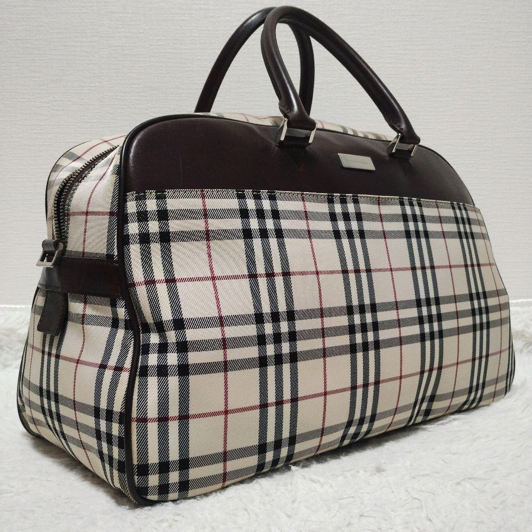 【美品】大容量 BURBERRY バーバリー ボストンバッグ ノバチェック