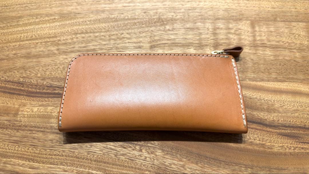 herz ヘルツ L字ファスナー長財布 WL-3 キャメル 美品 使用ごく僅か シンプルで使いやすいL字ファスナーのレザー長財布 / 革鞄のHERZ