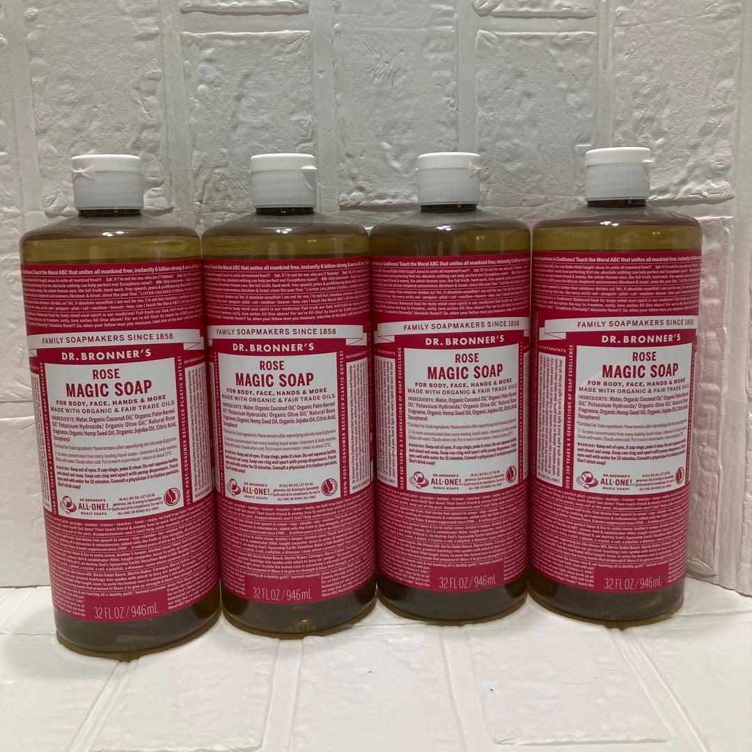 ドクターブロナー マジックソープ ローズ 946ml×4
