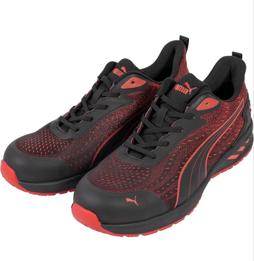 値下げ　未使用品　Puma 安全靴 ブラック/レッド 27cm