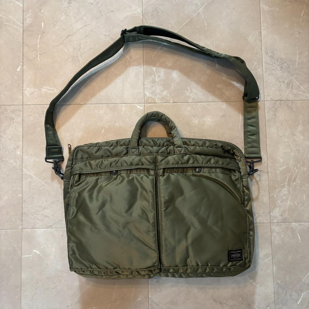 PORTER ポーター タンカー 2WAY ブリーフケース（セージグリーン）
