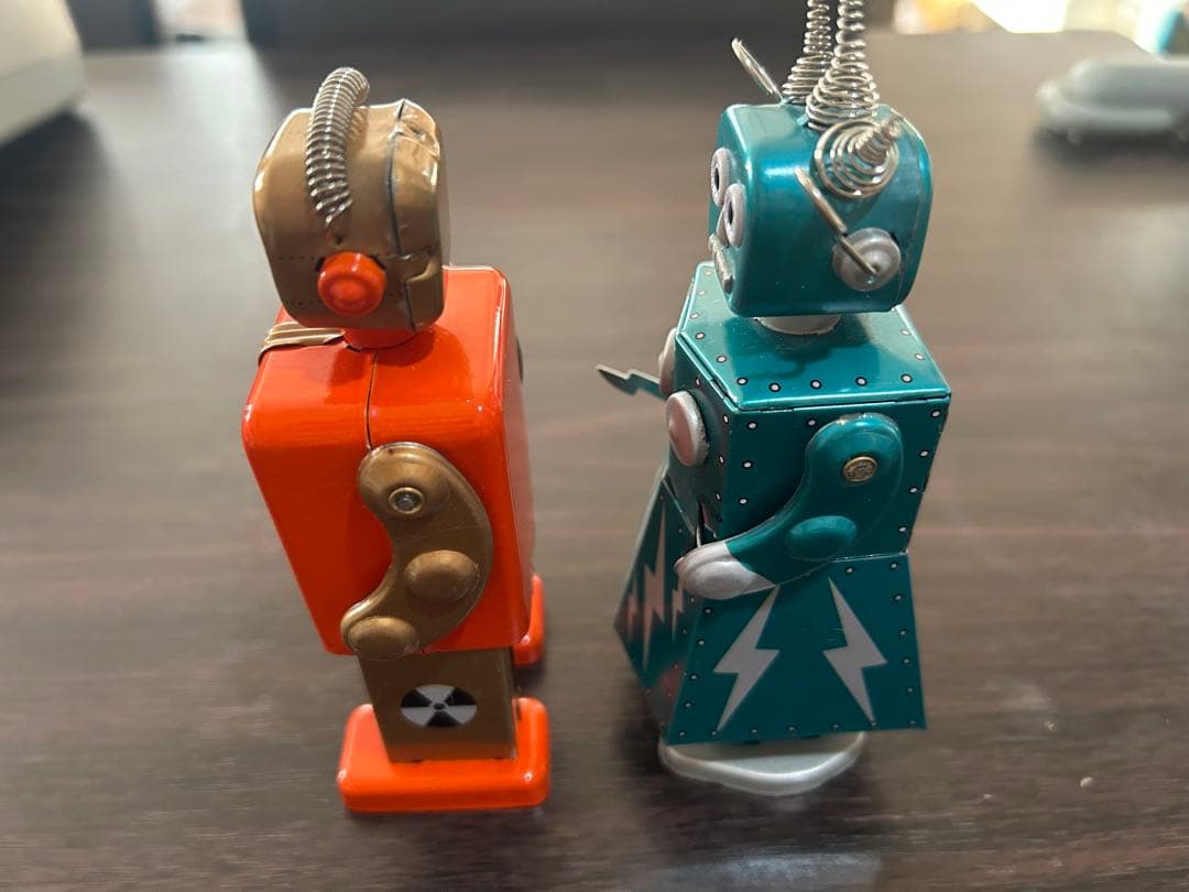 プロトンロボット ゼンマイ式 ブリキ ロボット 2体セット ヴィンテージ