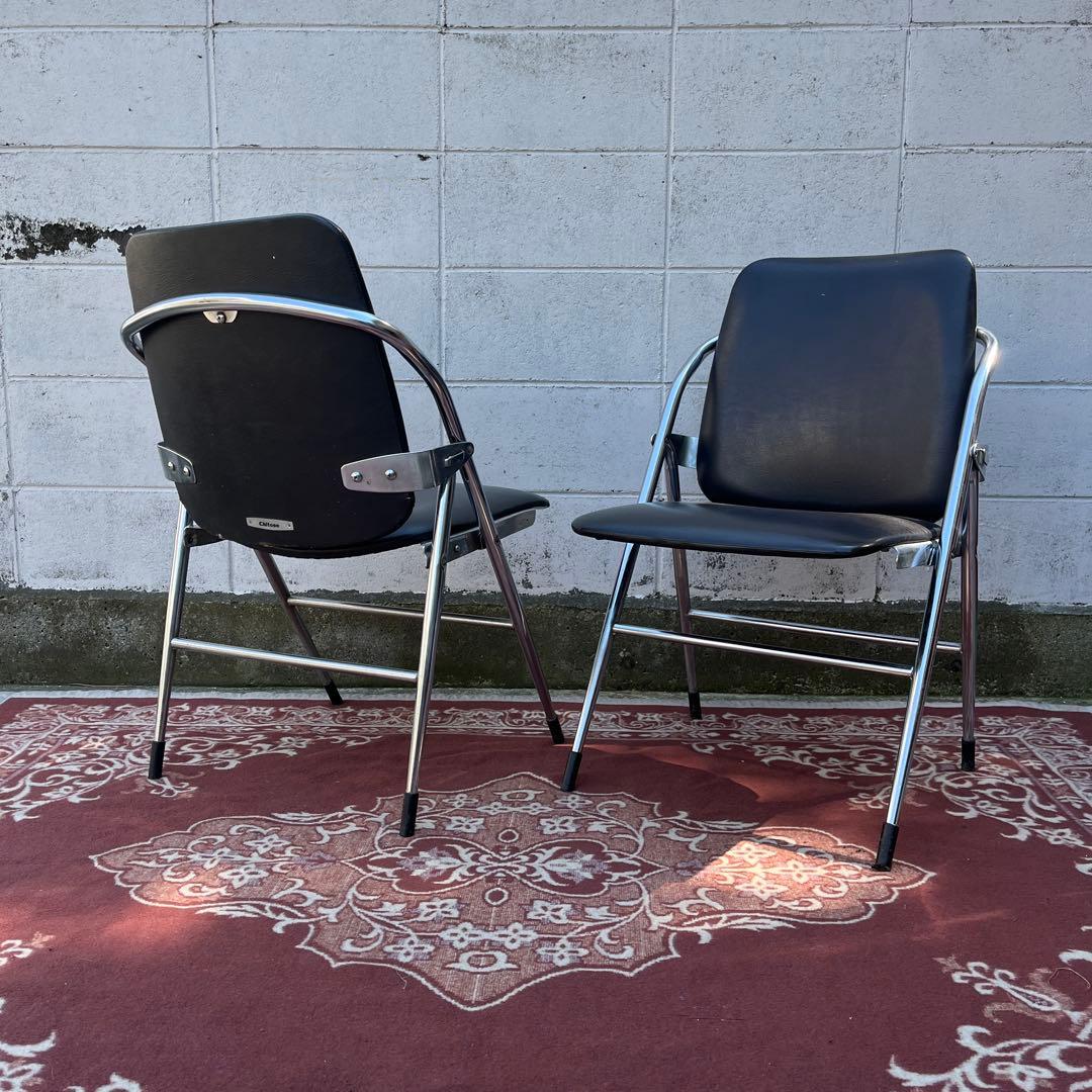 古家具 2点セット◾️チトセ 折り畳み椅子/ フォールディングチェア