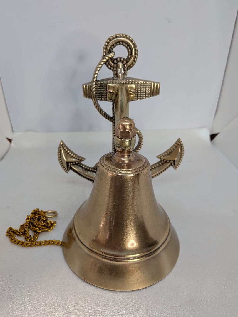 ☆b747、特大 イカリベル 鐘　真鍮　シップベル