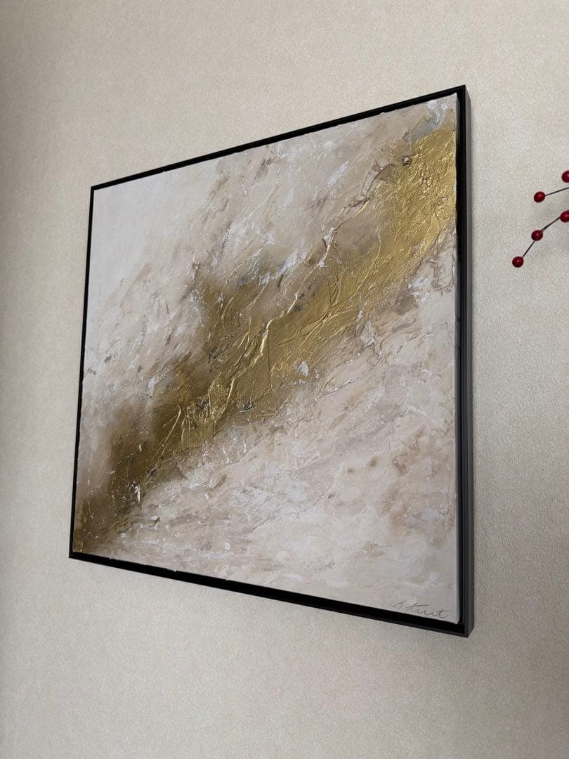 原画/額装済み/和風/禅/絵画/アート/抽象画/モダン/ホテル/ゴールド 原画/額装済み/和風/禅/絵画/アート/抽象画/モダン/ホテル/黒/ゴールド