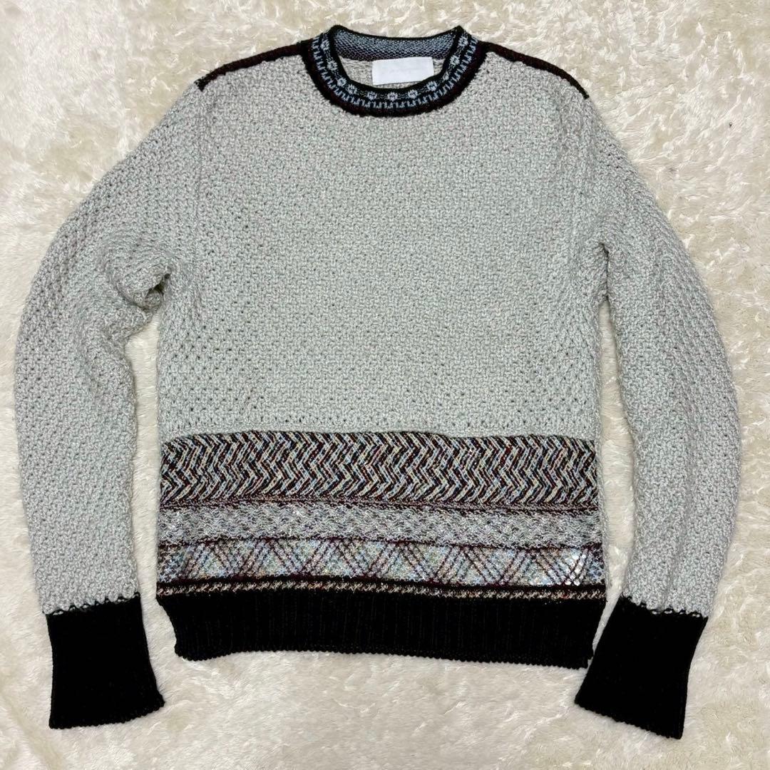 マメクロゴウチ かしゆかさん着用 ラメツイードニット 2 2019AW 希少