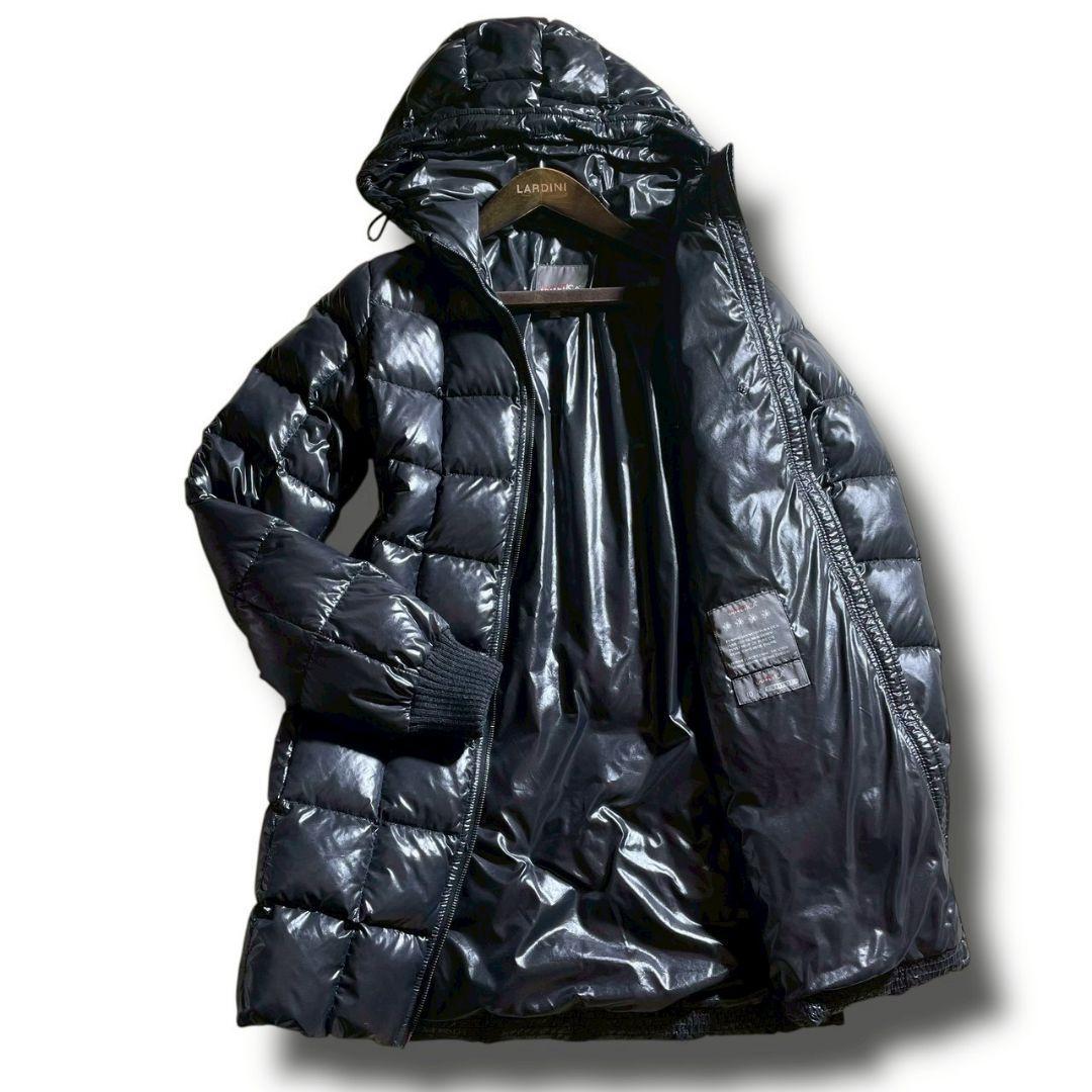 肉厚◎美品✨デュベティカ シャイニング ダウンジャケット コート 袖ニット 黒