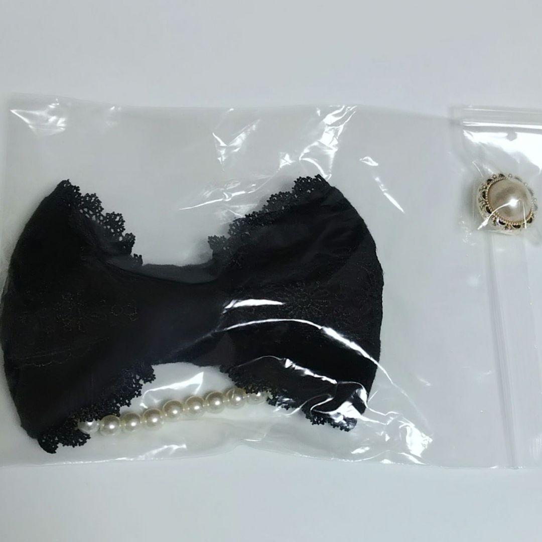 黎*中様 パールリボンショートコート 黒 ブラック Chalmiere シャルミ