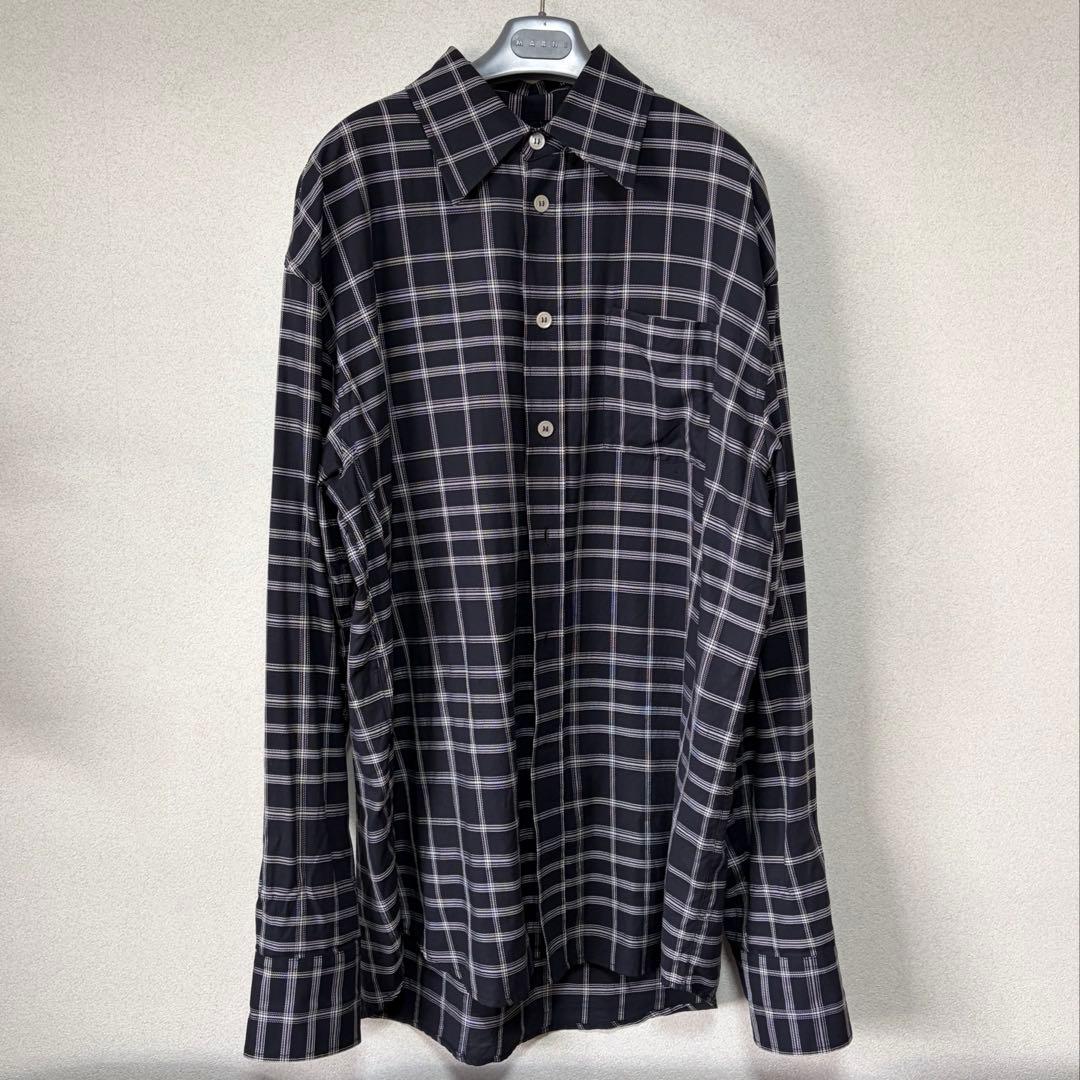 美品 MARNI トロピカルウールシャツ チェック 正規品