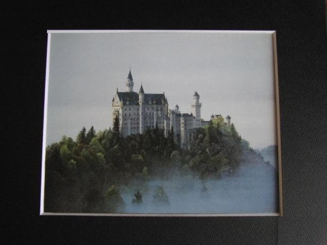 羽田裕、【霧の白鳥城】、希少な大判額装用画集より、美品、日本人画家