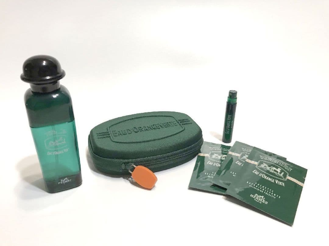 香水 エルメス オードランジュ ヴェルト EDC 50ml キーリング付 ポーチ