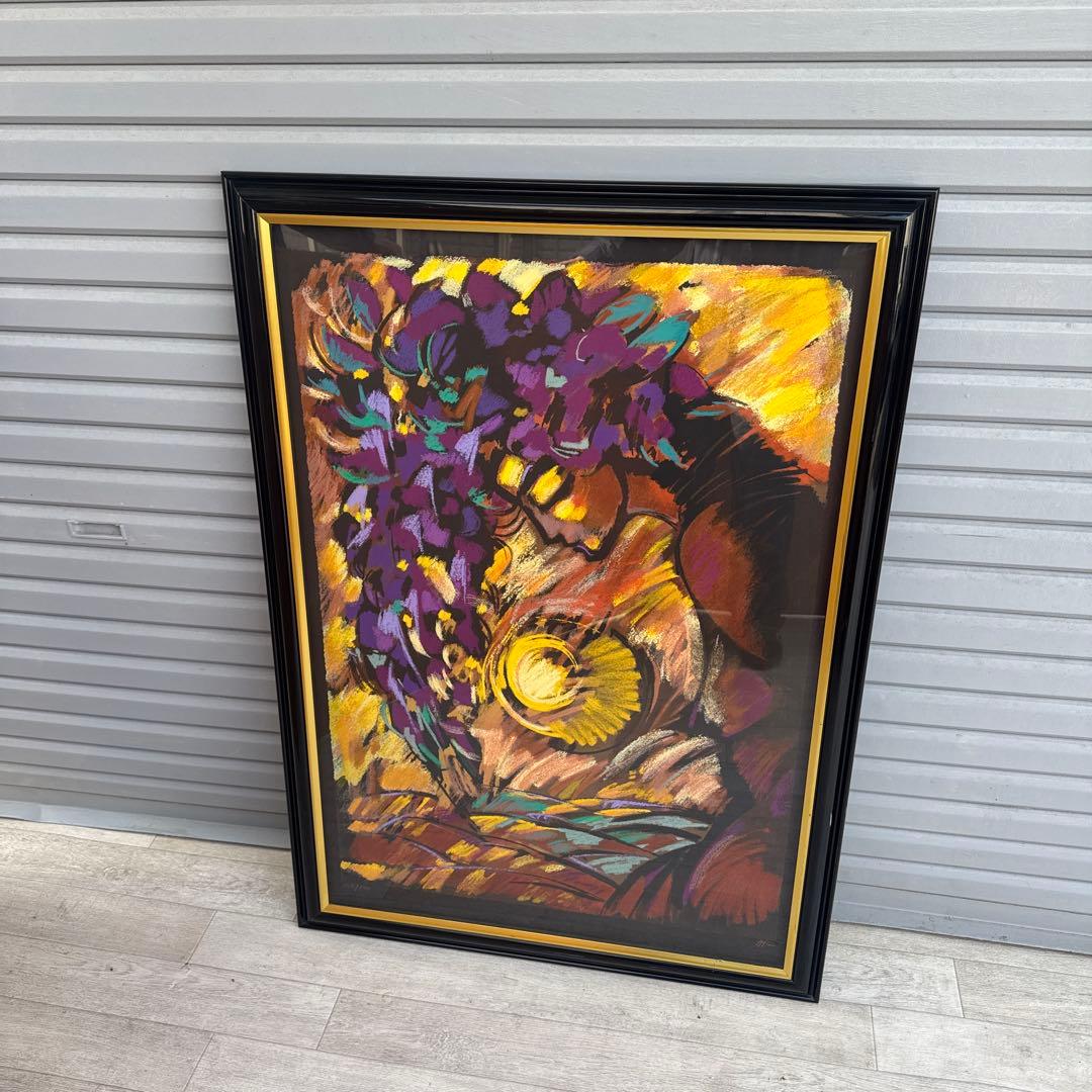 シルクスクリーン　ミクスドメディア　セリグラフ　全ての花　絵