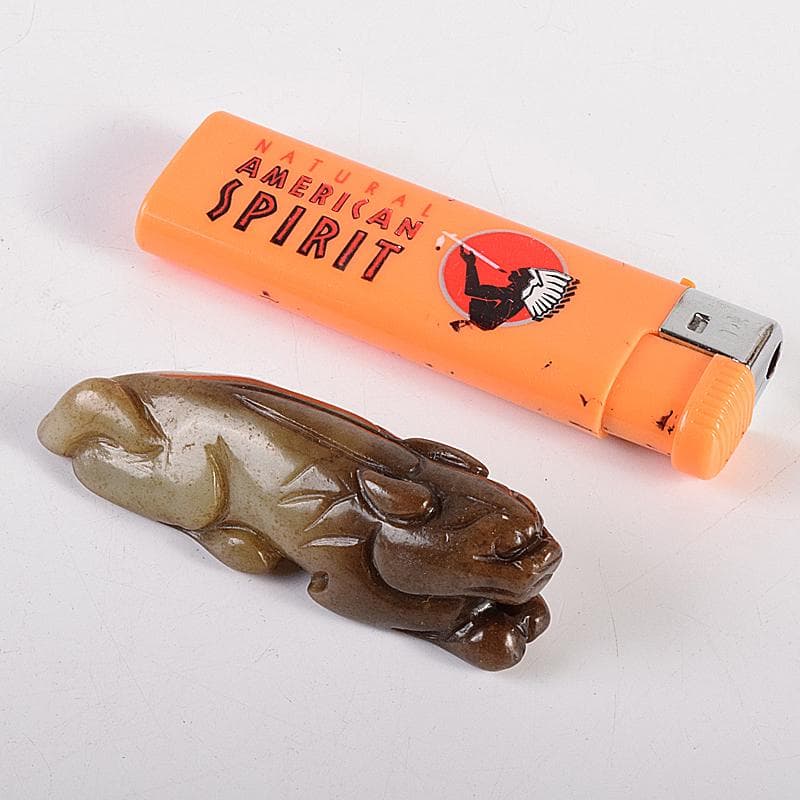 中国 玉石彫刻 神獣 根付 紙鎮 置物 C 7886E - メルカリ