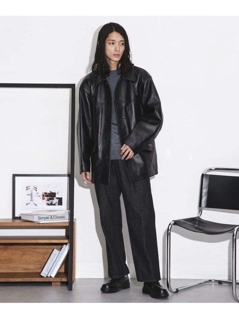 SCHOTT/nano universe別注 LEATHER CAR COAT Schott / 別注 LEATHER CAR COAT