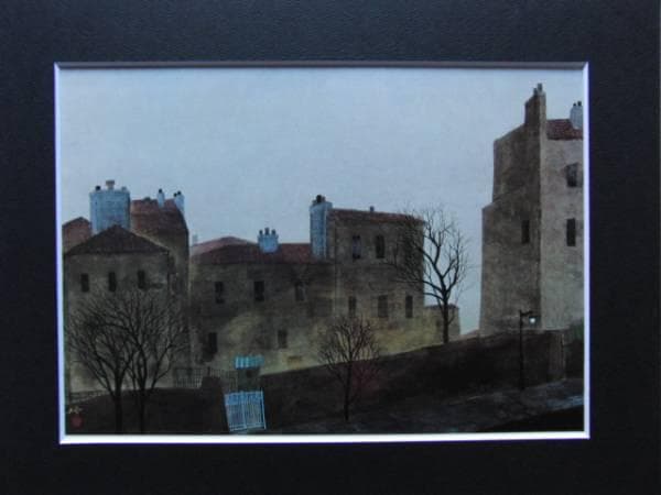 横山　操 、パリ郊外、希少な額装用画集より、新品高級額、額装付、状態良好