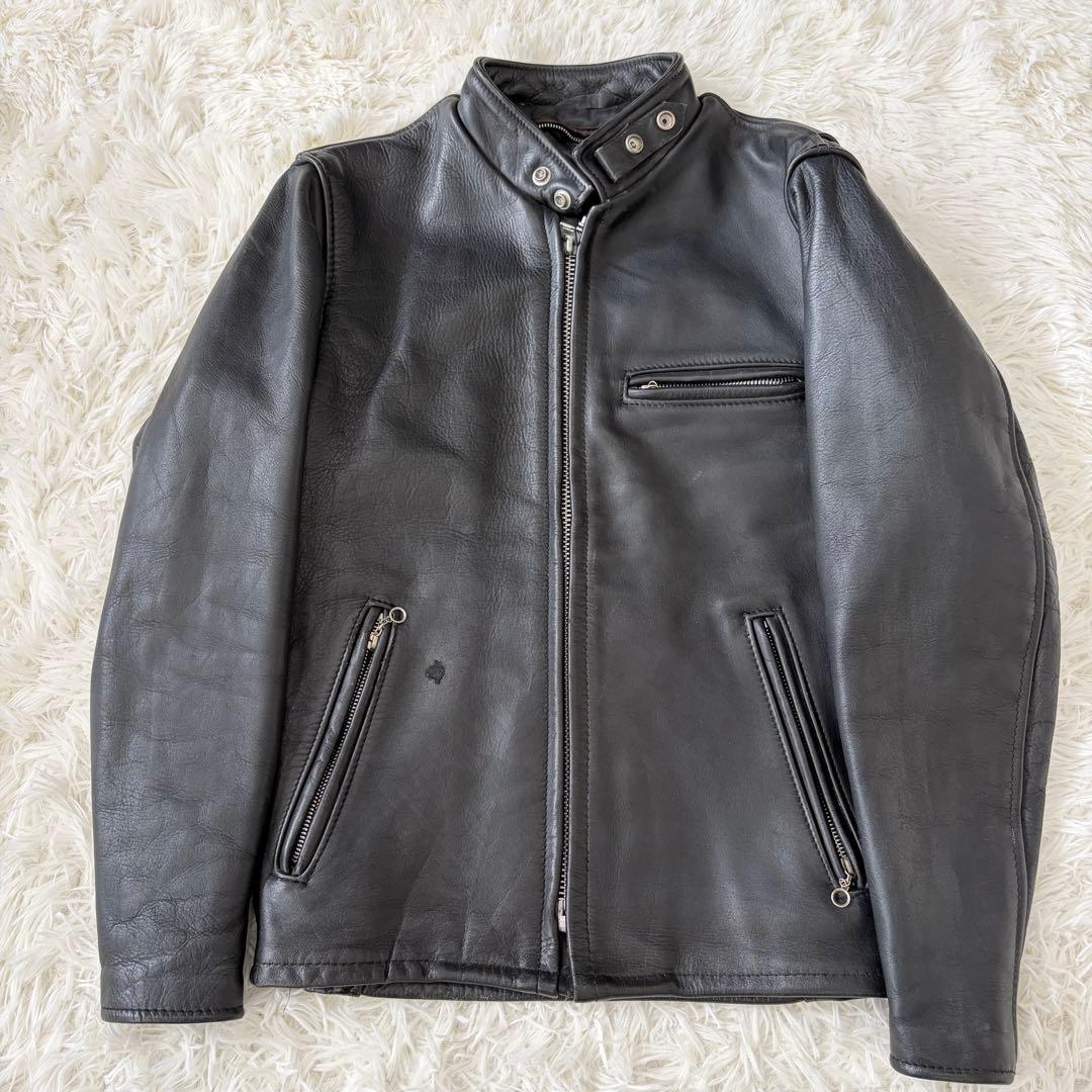 SCHOTT 641 シングルライダースジャケット 牛革 ステアハイド 黒 34 楽天市場】Schott ショット シングル ライダースジャケット 641