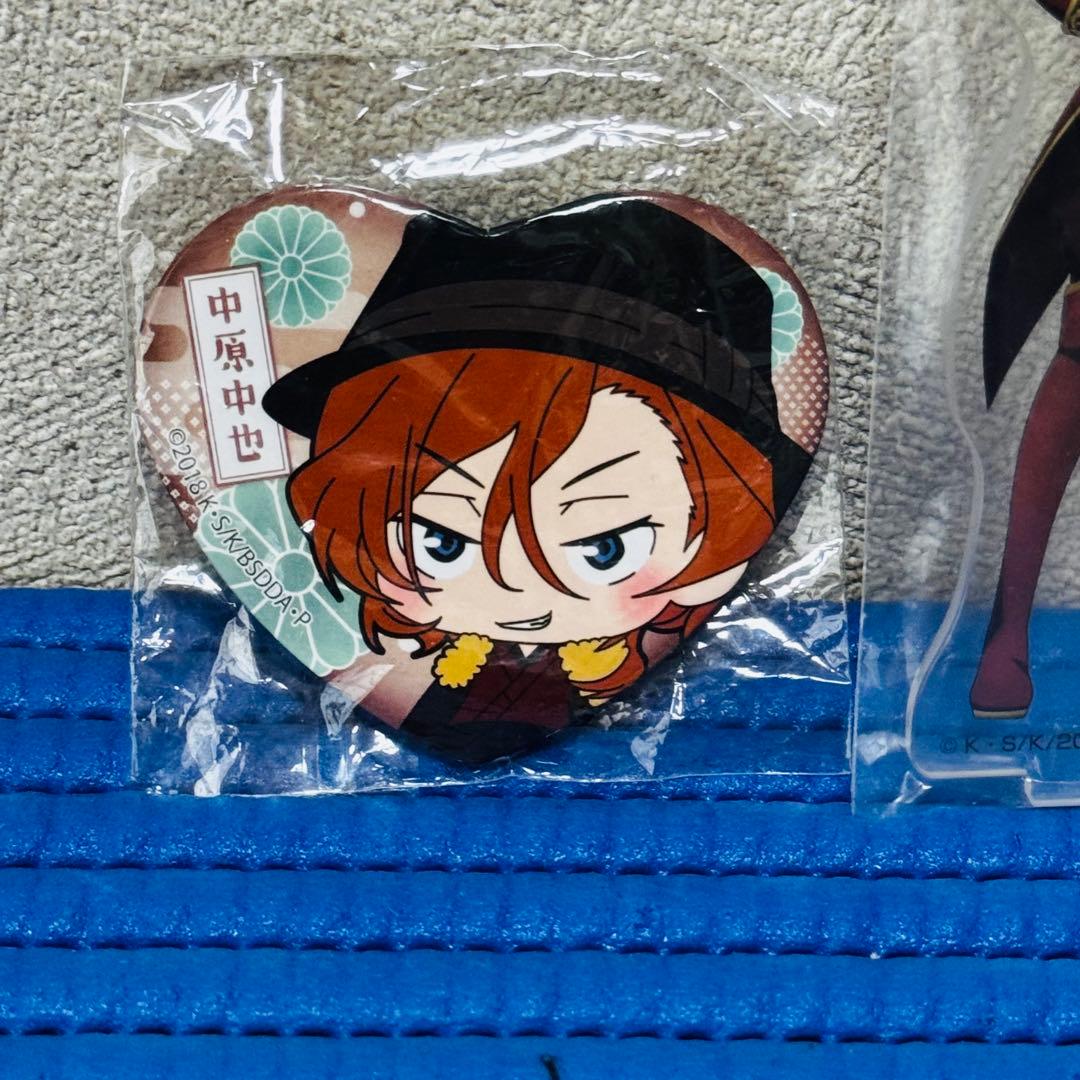 文豪ストレイドッグス 中原中也 アクリルスタンド ハート型缶バッジ