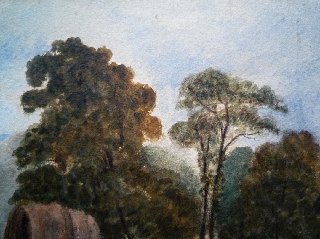 クロード・ロラン「田舎風景」淡彩画（水彩） 3号大 - メルカリ