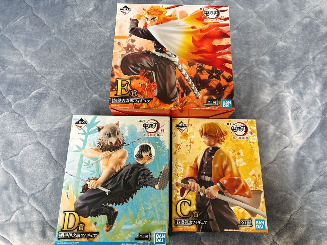 鬼滅の刃 フィギュア　煉獄杏寿郎、我妻善逸、嘴平伊之助