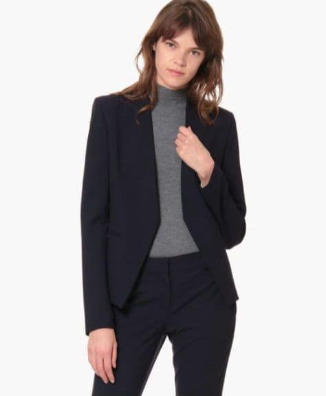 美品✨ノーカラー セットアップ パンツ LANAIスーツ ブラック 00 フロリア Flolia ツイードペプラムノーカラージャケット テーパード