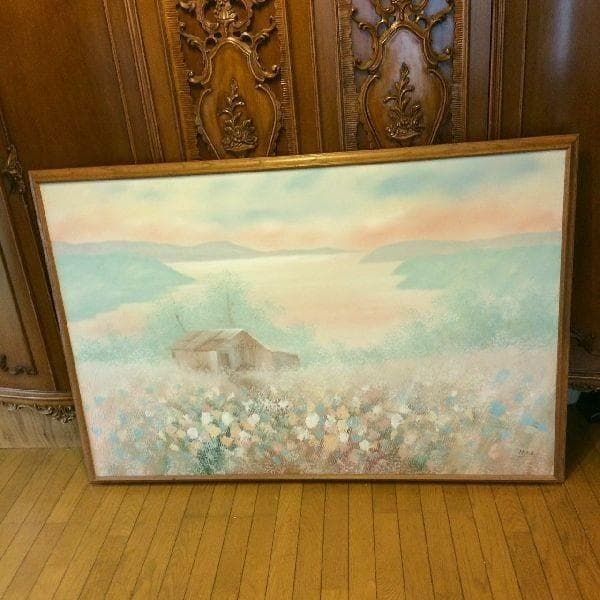 アメリカUSAインポート品*画家Nicol作*直筆サイン入り 特大 油彩 絵画