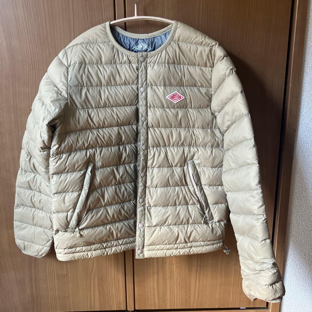 【りここ】【美品】danton ダウンジャケット　ベージュ　34
