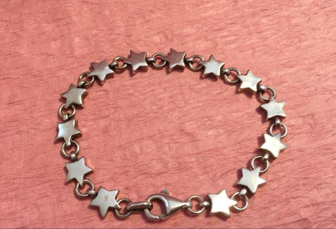 vintage mexican silver925 星 ブレスレット　パフスター