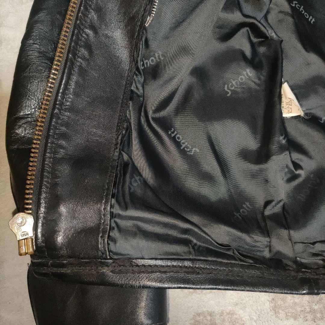良品人気SchottAT101レザー シングルジャケット36ダメでも対応有