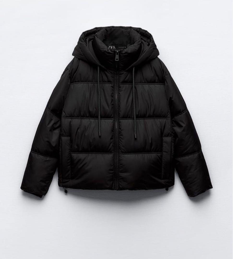 ZARA ウォーターウィンドプロテクション クロップドパフアノラック