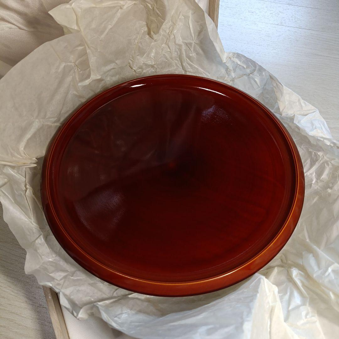 飛騨高山 春慶塗り 漆器の盆とコースターのセット 収納箱あり