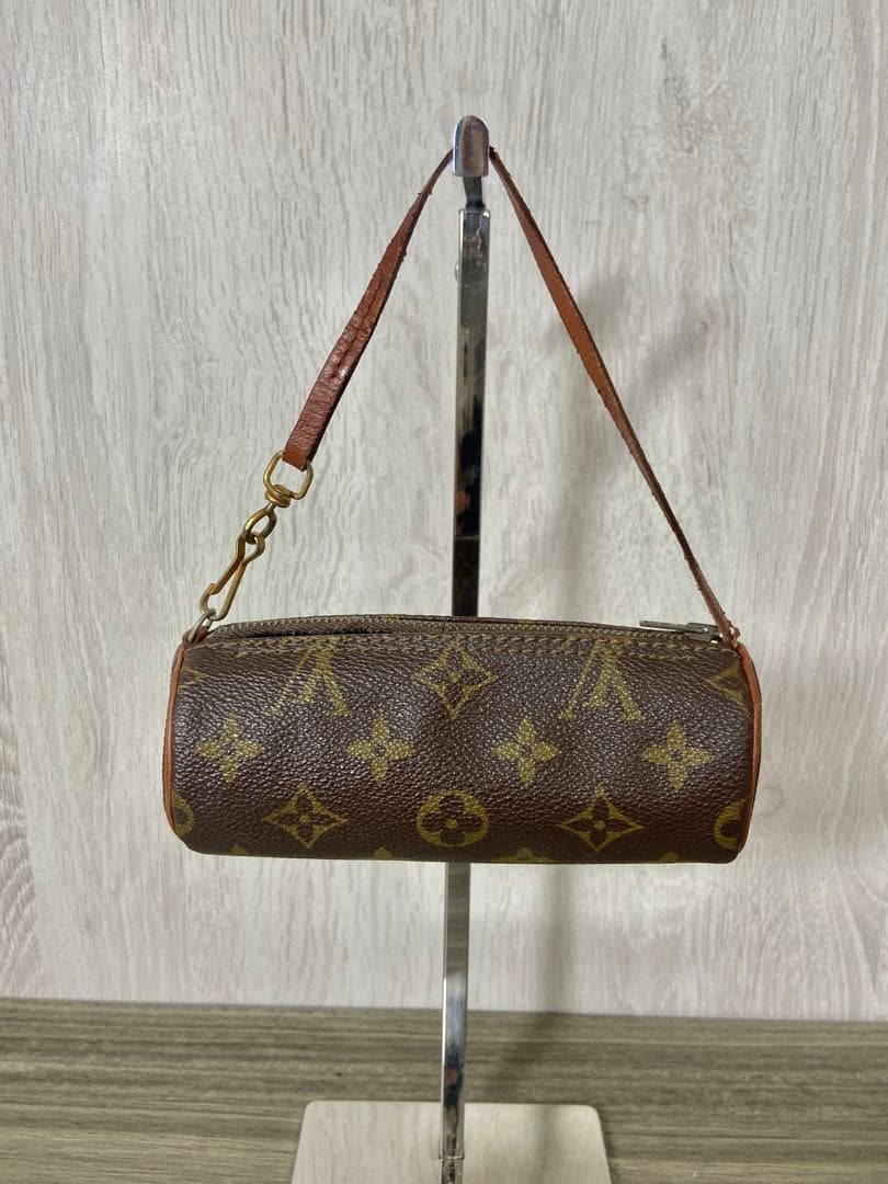 ルイヴィトン　パピヨン　ミニポーチ　モノグラム　ヌメ革 LOUIS VUITTON ルイヴィトン パピヨン モノグラム ポーチ ミニバッグ