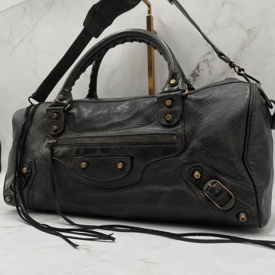 バレンシアガ ツイギー 2WAY シティ ハンドバッグ ミニボストン ブラック