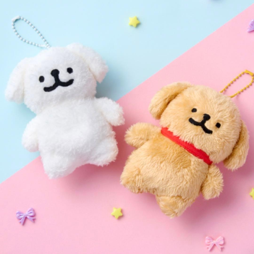 Malteseボールチェーンマスコットセット マルチーズ&レトリーバー