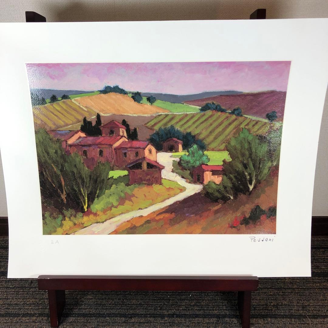 ペッサーニ　「夕暮れの気配」 版画(ジクレー) シート　額縁無し　美品