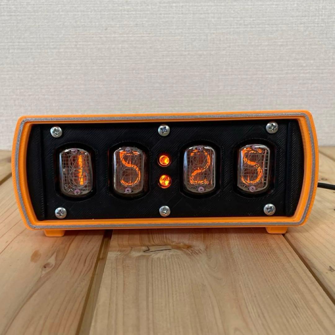 ニキシー管時計 NIXIE CLOCK 4桁 IN-12使用 オレンジ ニキシー管時計 IN-12 4チューブ | Nixie Tube+