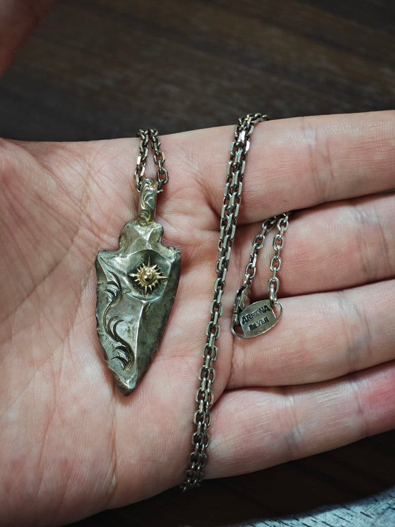 ArizonaFreedom 矢尻 シルバー ネックレス60cm K18